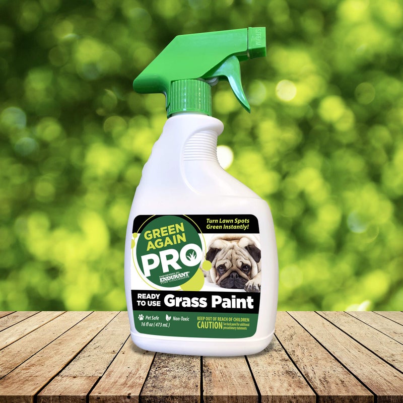 Endurant Pre-Mixed Grass and Turf Paint - All Natural Pet-Friendly Lawn Colorant Turns Spots Green Again with Eco-Friendly Point-and-Spray Application (16 oz) (Cool Season Grasses) - Image 3